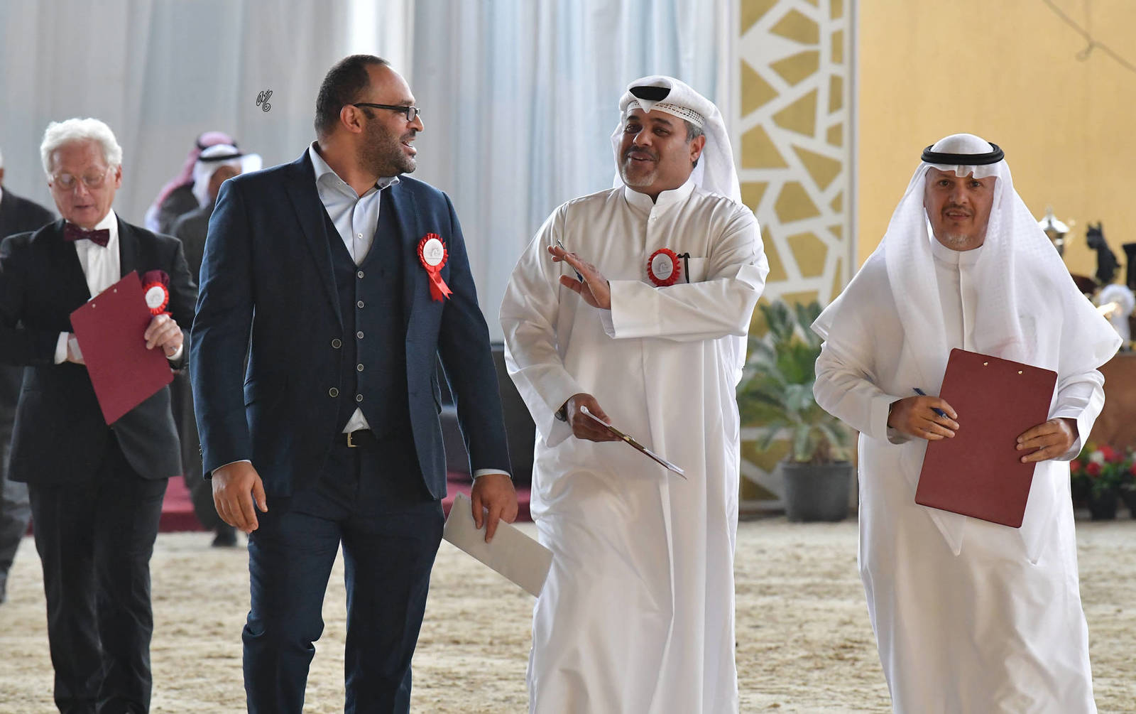 Ringmaster Mohamed Hammad (EGYPT) with Judges Mohammed Al Khamiss (KUWAIT) and Sami Mohammed Saad (KSA)