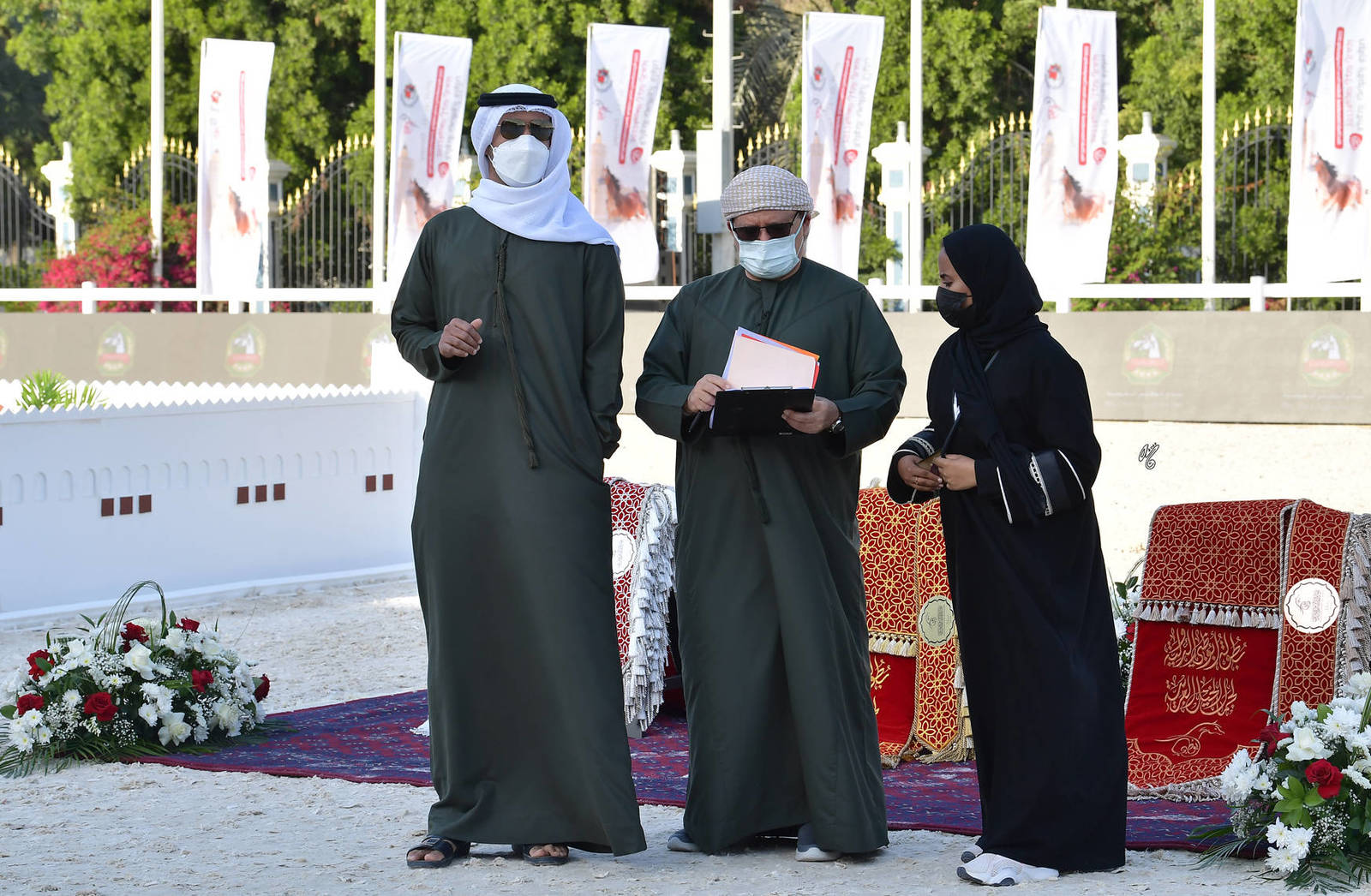 Ringmaster Eidha Almenhali & DC's Abdelwahab Amira and Dalal Alkatheeri (UAE)