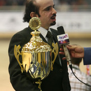 Mutlaq - Mutlaq of Al Khalediah Stables being interviewed for Saudi TV after his win with Baandaros