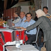 DSC_4373 - adj (Medium).jpg -  The Auction event managers Mr Nawar Al-Sioufi (Project Manager PROFAIR)
 , Dr Ahmed Hamed ( Alzahraa Egypt) , Eng Ghaiath Al Shayeb (Horse director Sham - Syria)