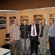 DSC_4973 - adj (Medium).jpg - some visitors of Core Graphics sweet 
from Left Dr. Hamed Zahraa Manager , Omar Sarmini,
Mr. Sharif Al-Ferm (Profair)
, Mr Ghiath El Shaeeb Sham Horse Manager , Ayman Hammad of Core Graphic 