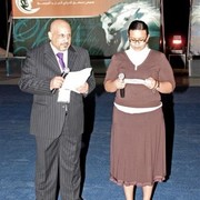 DSC_4290 - adj (Medium).jpg - Mr Sharif Al-Ferm (Profair) and Mrs Nada Hussein(Horse Time Magazine) welcoming the guests in the opening speach