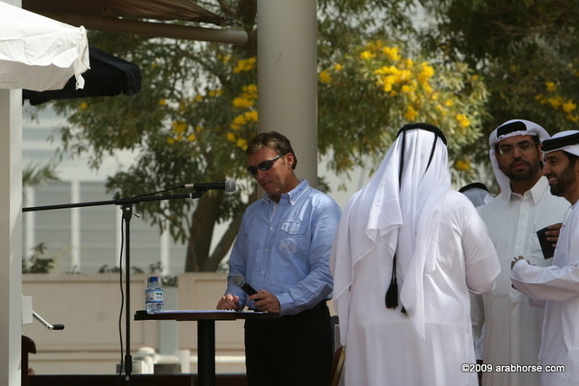 Dubai Stud - David Cains the announcer for Dubai Stud's Open Day