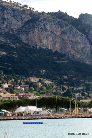 Menton Arabian Horse Championships - The location of the show, right on the beach in the South of France.