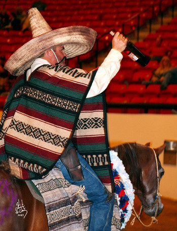 Freestyle Reining Invitational Jackpot Champion - Al Marah Horatio+/, ridden by Gary Ferguson