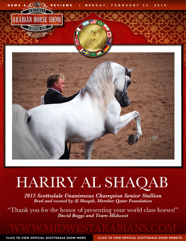 Scottsdale Show News Monday February 23, 2015 Arabian Horses
