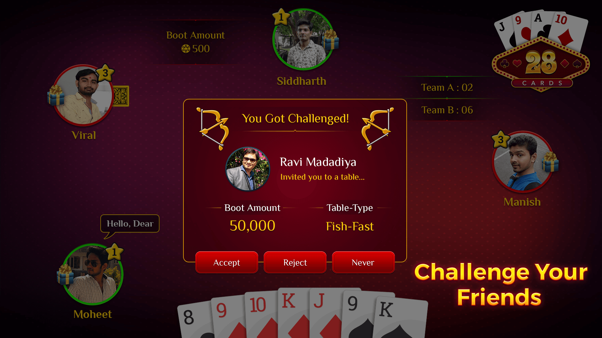 28 Card Game Multiplayer