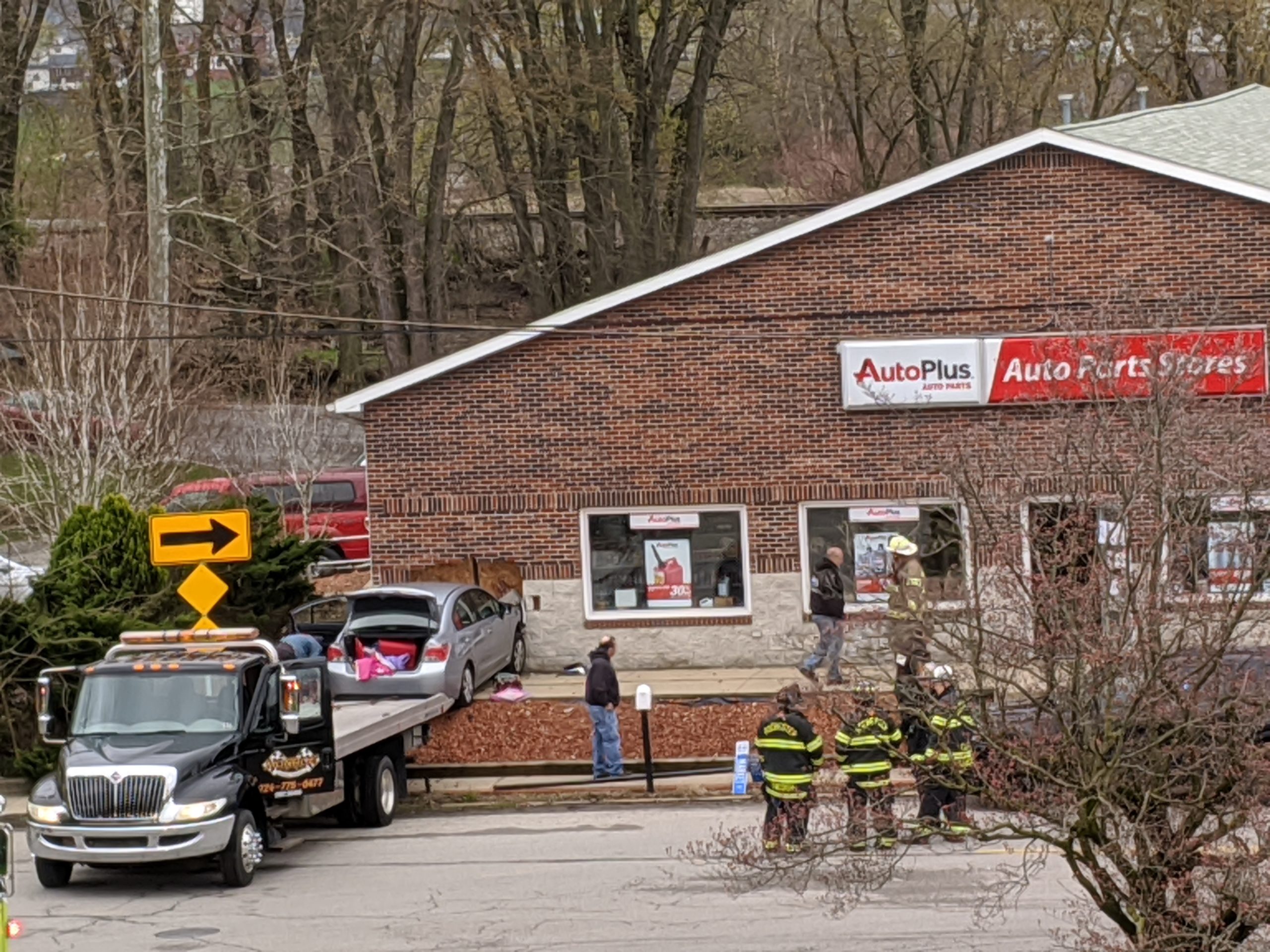 Car Crashes into Parts Store in Bridgewater Saturday Morning, April 18