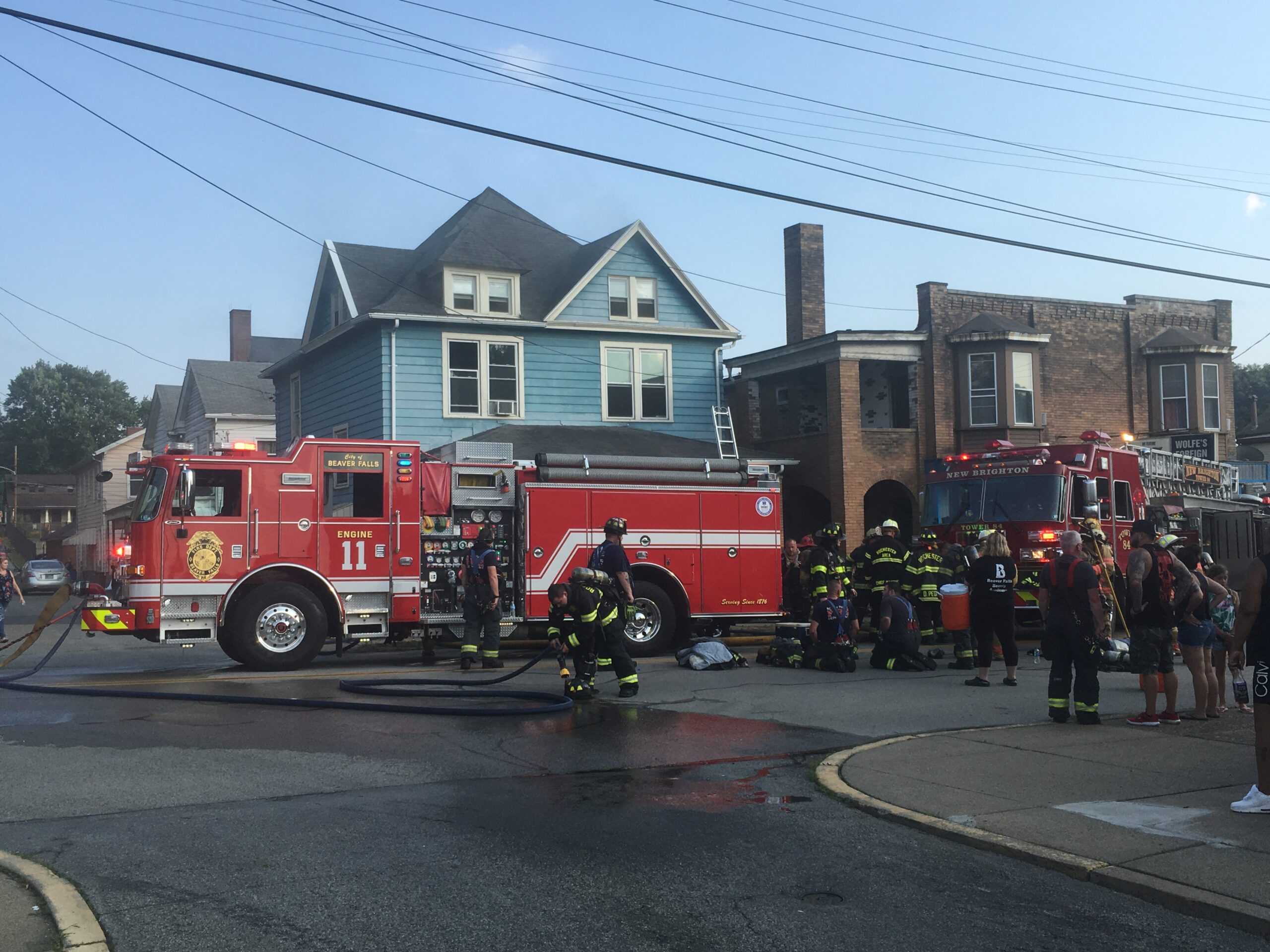 House fire on 8th Avenue in New Brighton Beaver County Radio