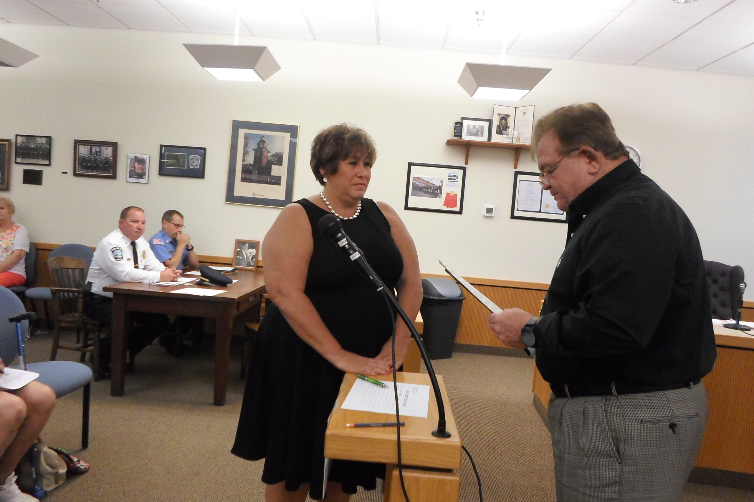Ambridge Council Recognizes Two Retirements and A Promotion Beaver