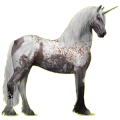 Unicórnio de passeio Friesian Preto