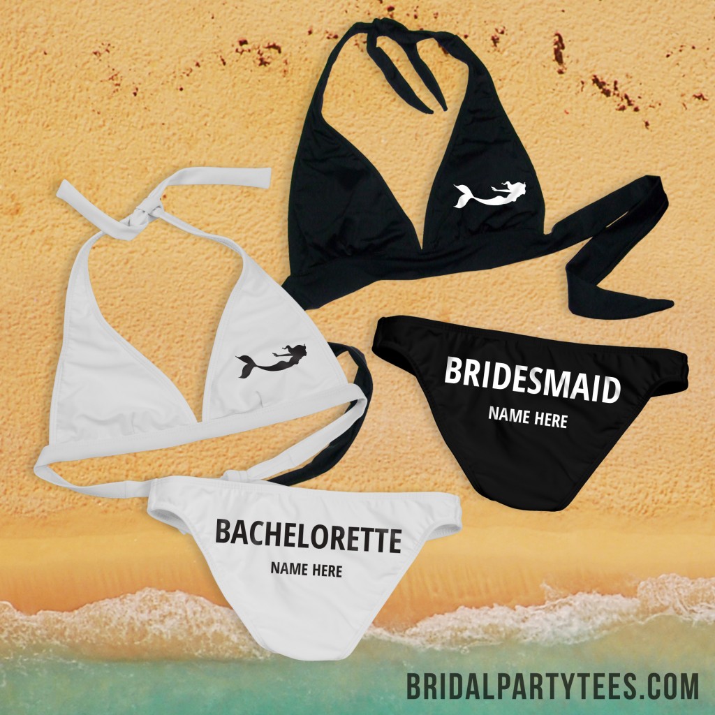 Custom Bride Bikinis For Your Wedding Bridal Party Tees