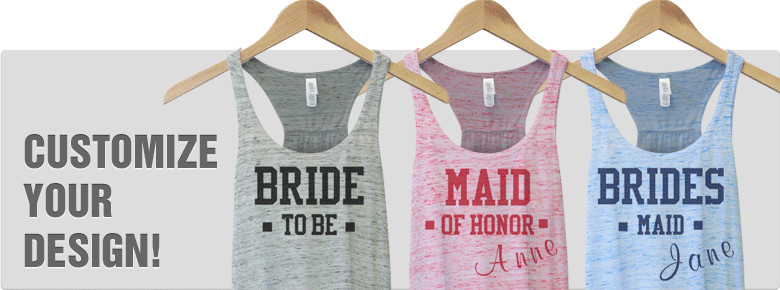 Custom Flowy Marble Bridal Party Tank Tops