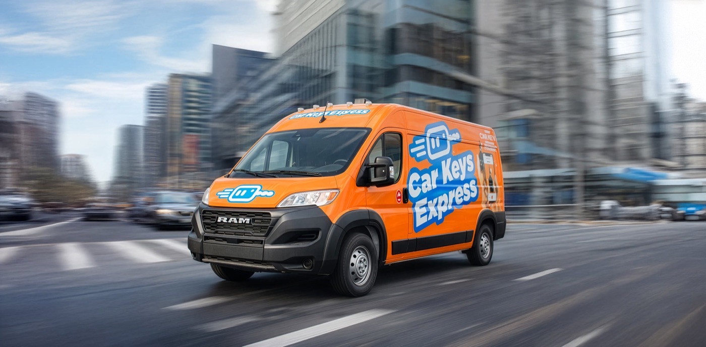 Car Keys Express service van on the road