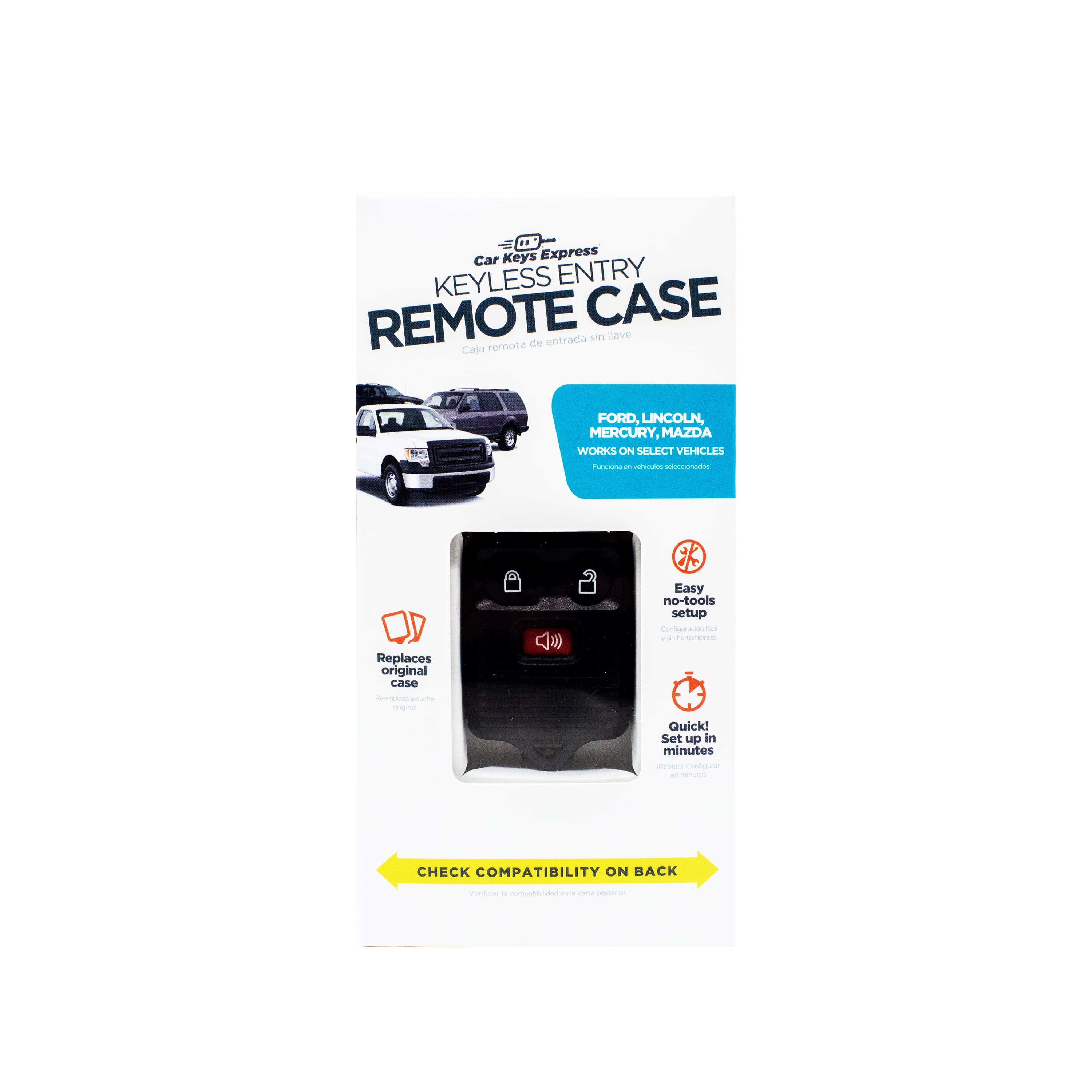 Empty Remote Shell For Ford 4-Button Keyless Entry – Blue Replacement Case