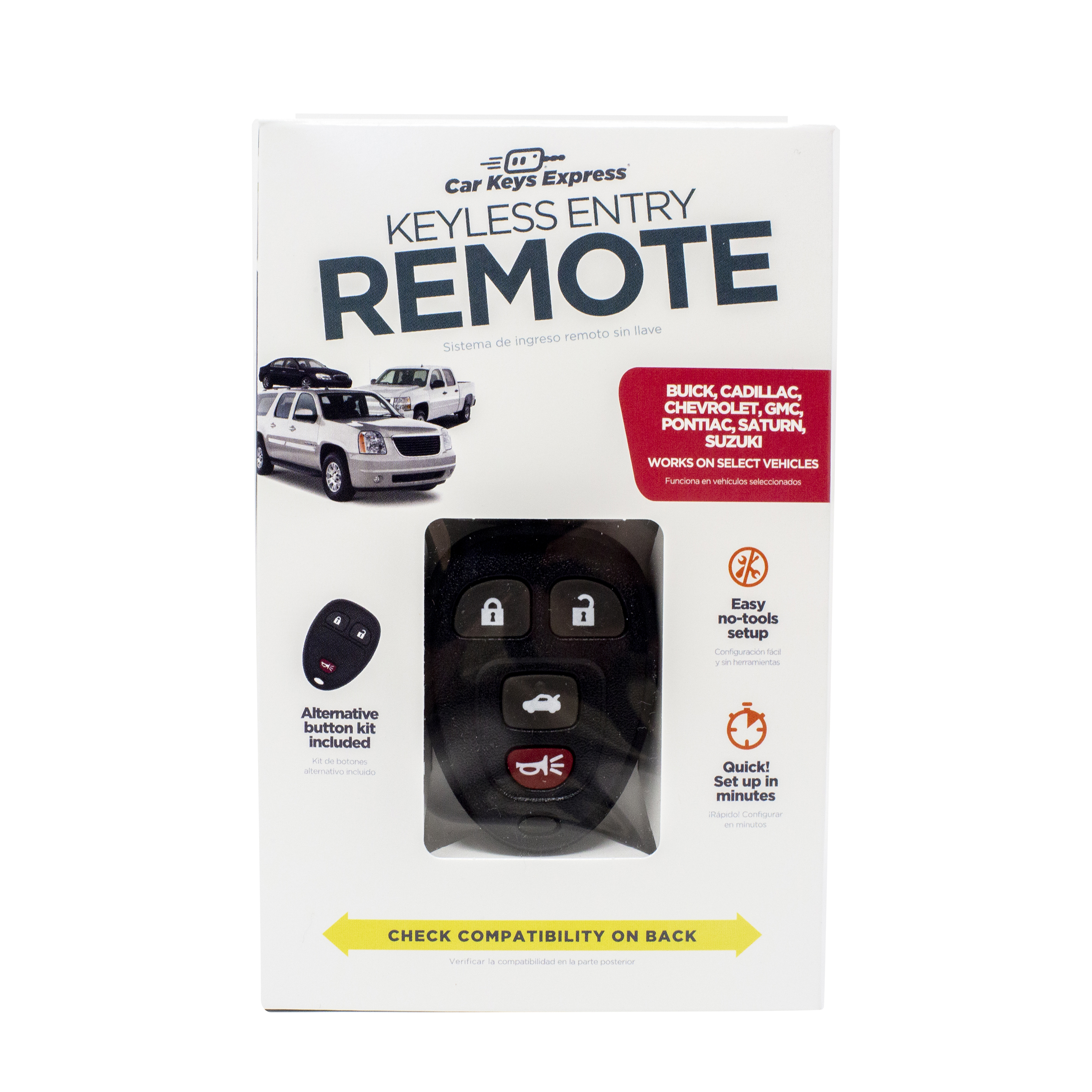 thumbnail image 2 of RemoteSuperMarket Keyless Remote Fob 5-Button Set – Replacement For Pontiac G5 G6 Solstice Saturn (RSM3538 / 22733524) 2 of 5