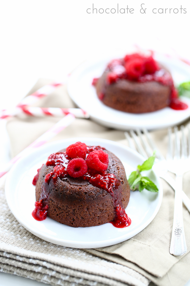 Easy Whole Wheat Raspberry Molton Cakes Chocolate Carrots