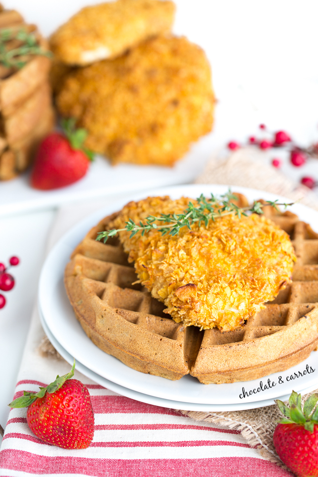 Healthier Chicken & Waffles | chocolateandcarrots.com