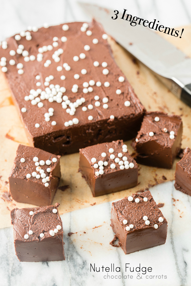 3 Ingredient Nutella Fudge Lifeupdates Chocolate Carrots