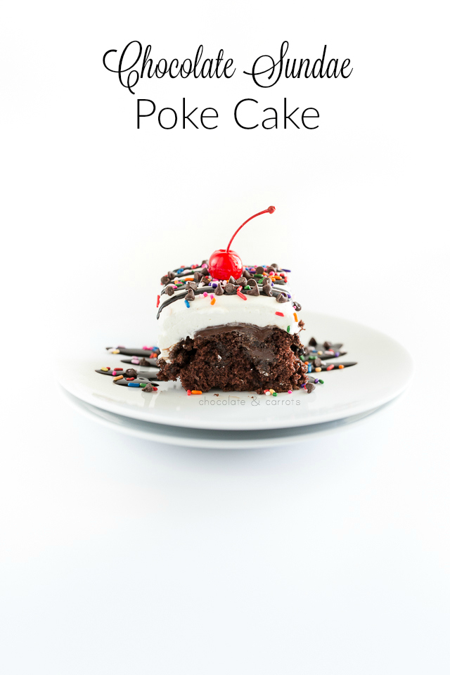 Chocolate Sundae Poke Cake