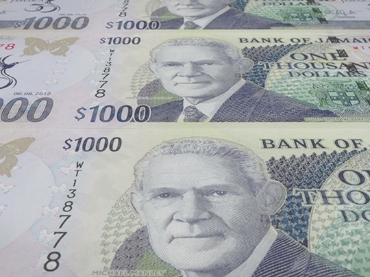 Jamaica $1000 notes - 123RF
