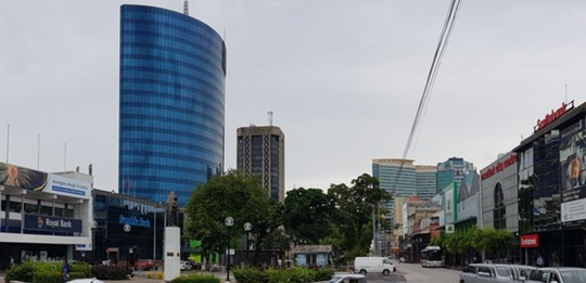 Bankers’ row on Independence Square, Port-of-Spain. PHOTO BY ROBERTO CODALLO