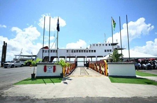 A section of the new $553 million Bartica Stelling (DPI photos)