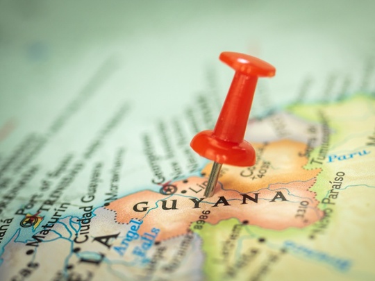 Pin in Guyana map - 123RF 