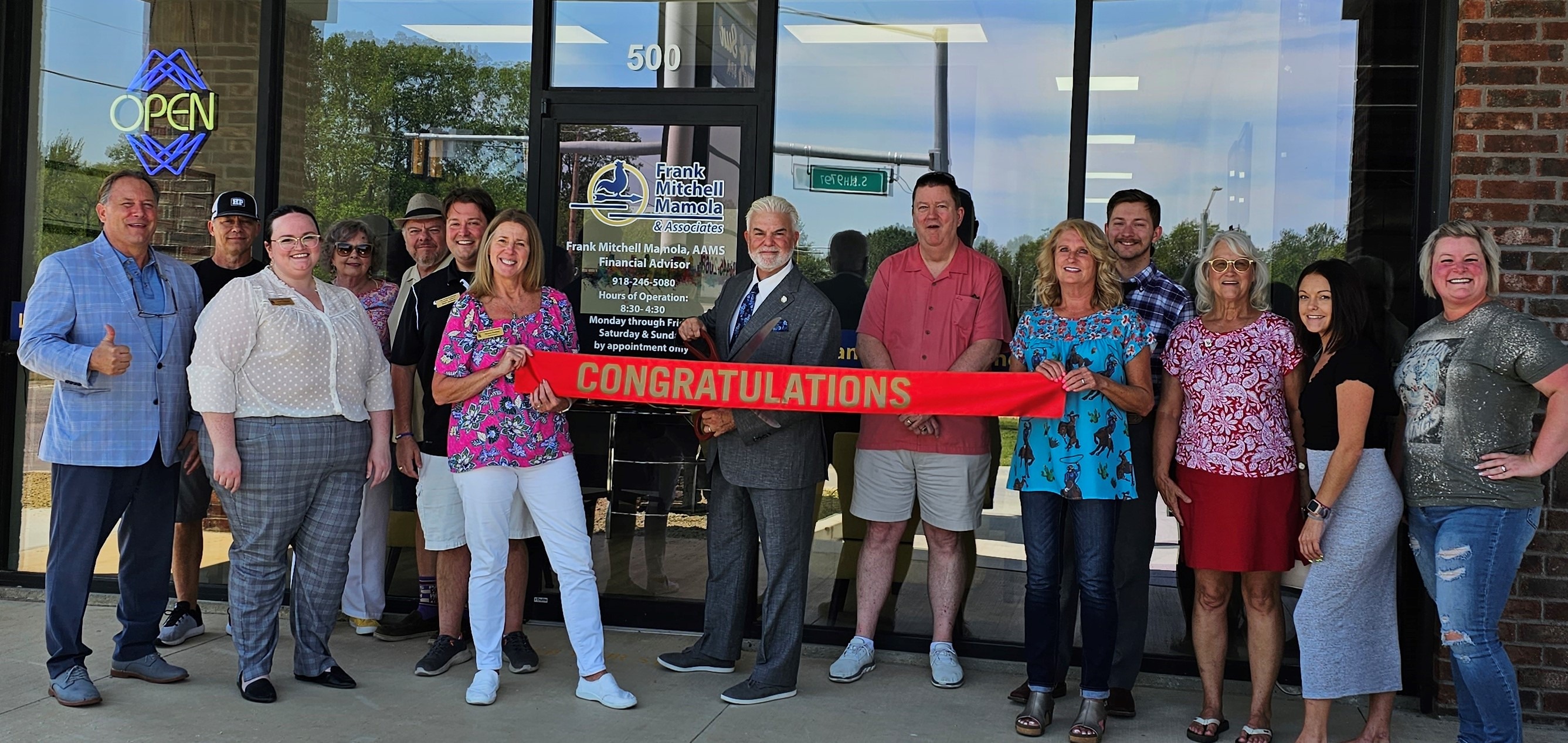 The Sand Springs Chamber of Commerce celebrates our Grand Opening with us.