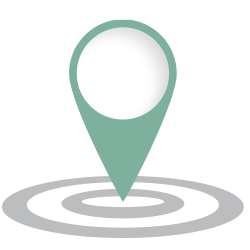 An illustration of a map pin icon, representing a designated point on a map