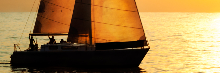 sailboat at sunset
