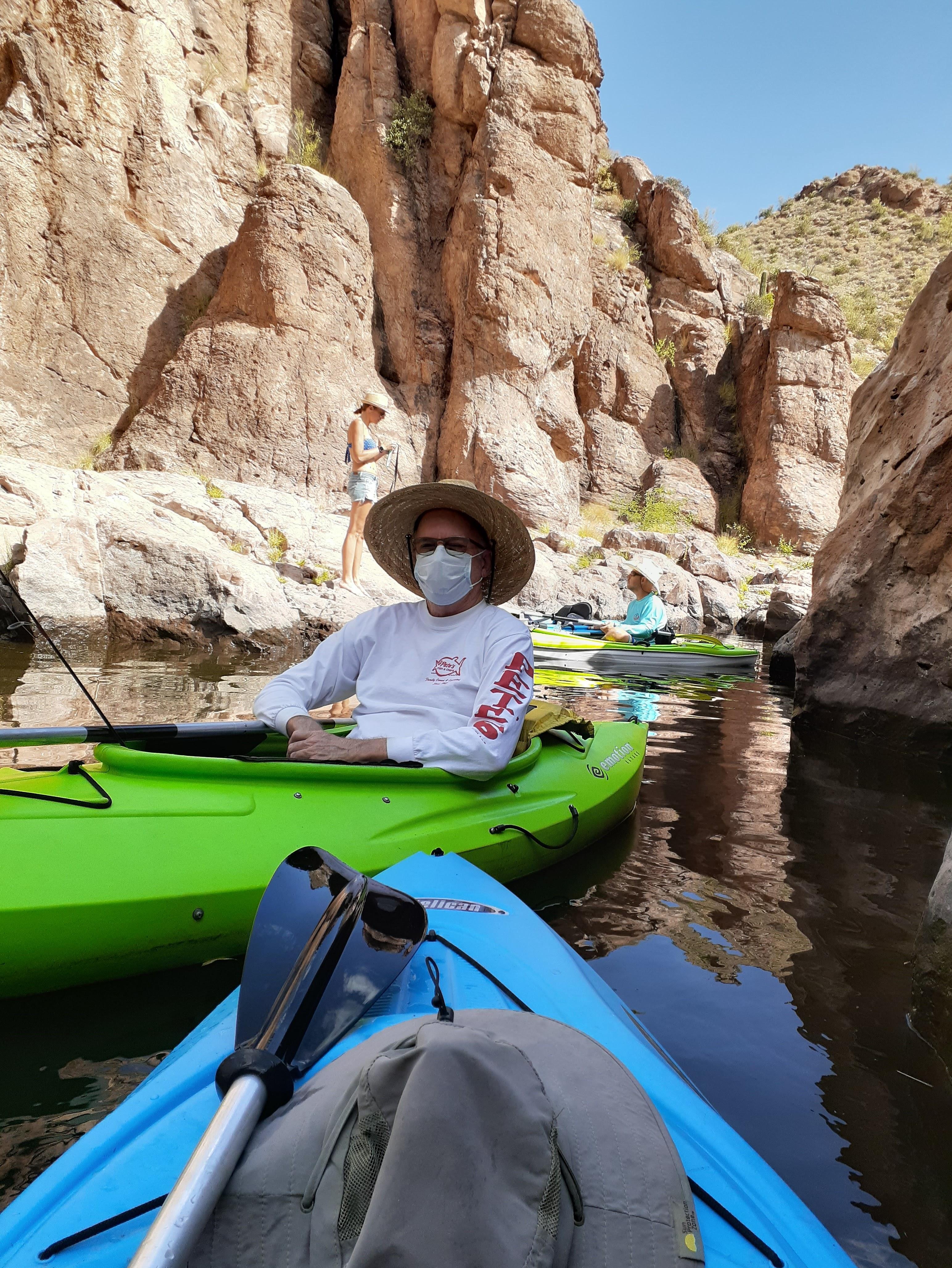 a group of kayakers
