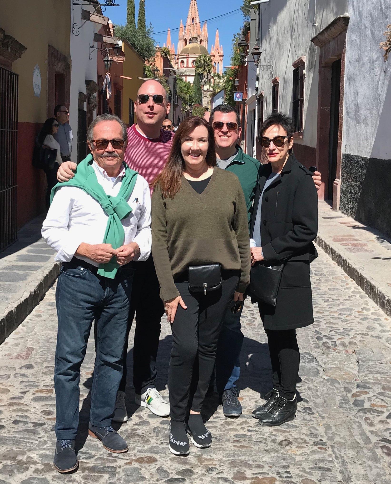happy group of travelers
