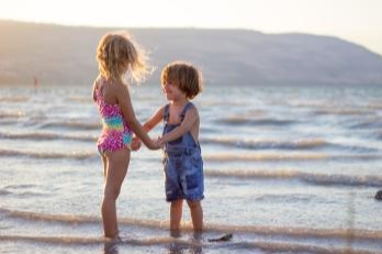 kids on beach