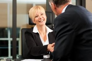 Female advisor meeting with a client