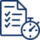 paper and stopwatch icon