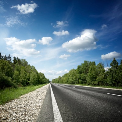 Road trailing off into the periphery