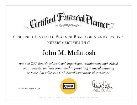 John M. McIntosh CPF Certificate