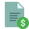 paper with dollar sign icon