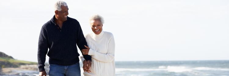 couple walking on the beach