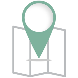 A map pin icon symbolizing a location on a map