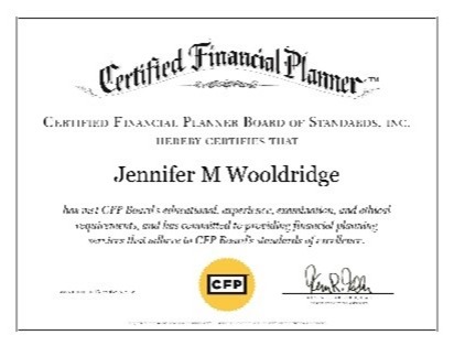 Jenny Wooldridge CPF Certificate