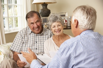Advisor working with couple