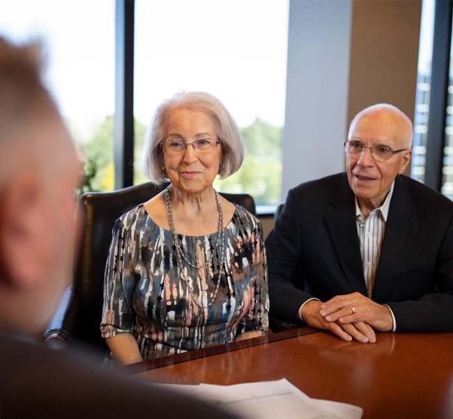 Steve Wedel meeting with clients.