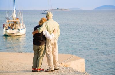 Couple embracing