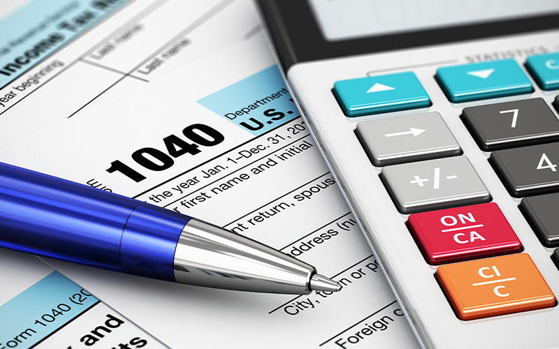 1040 Document and Calculator