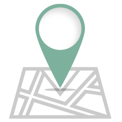 A map marker pinpointing on a map location