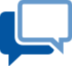 Blue Chat Message icon