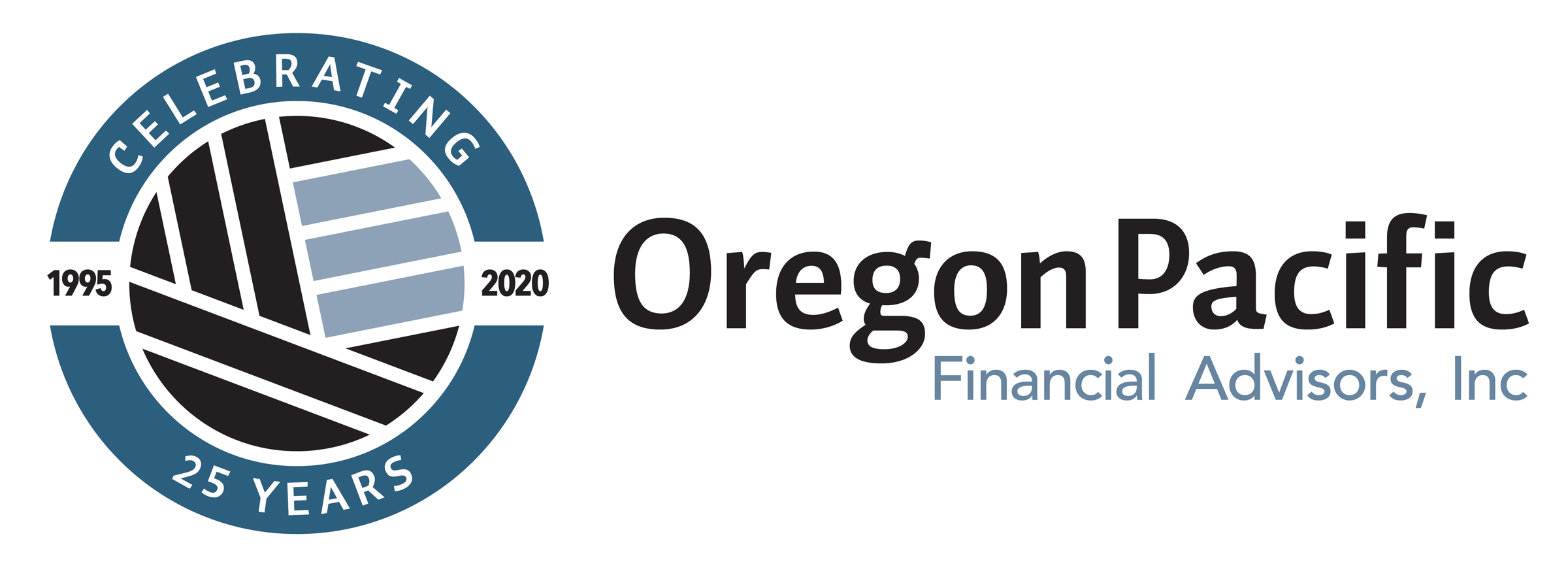 Oregon Pacific Financial Advisors 25th Anniversary Logo