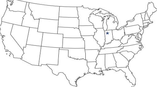Located in Highalnd, Indiana